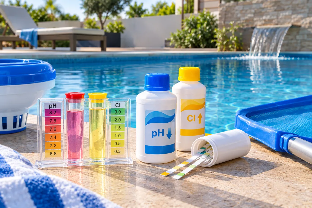 چگونه pH آب استخر را تنظیم کنیم؟